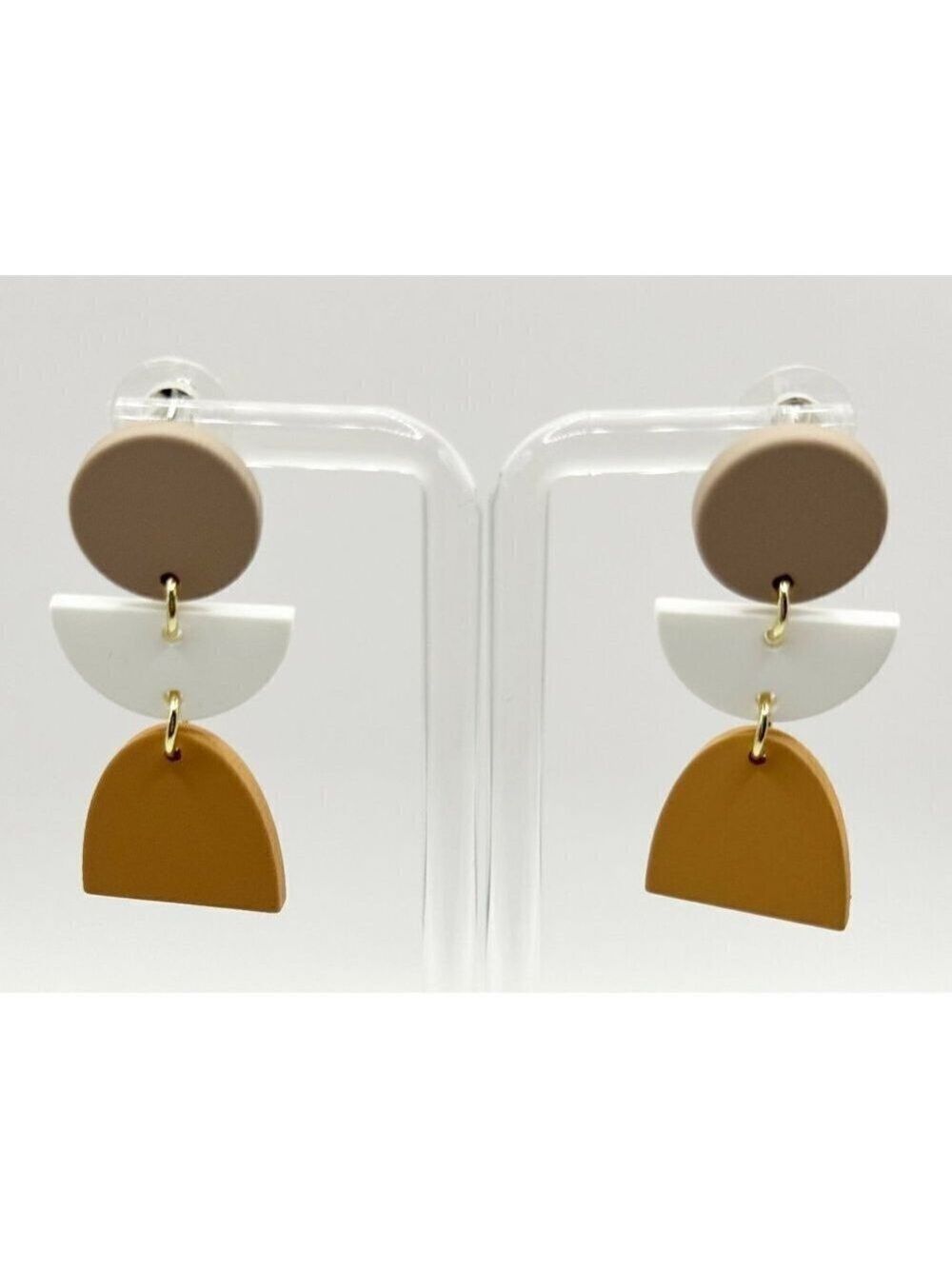 Bohemian Geometric Clay Earrings U Shape Drop